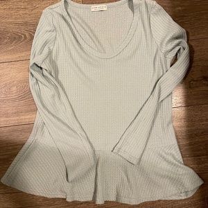 Mint waffle long sleeve